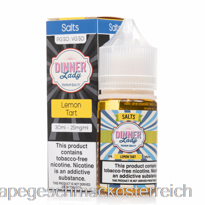 Zitronen-Törtchen-Salz – Vape Dinner Lady E-Liquid – 30 Ml, 25 Mg Vape-Geschmack